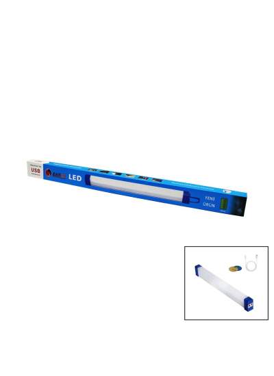 CLZ192 USB ŞARJLI 54CM ÇUBUK LAMBA IŞILDAK FENER (4172)