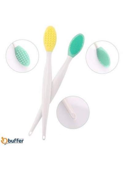 BUFFER® 2 Adet Dudak Fırçası Peeling Etkili Gözenek  Siyah Nokta Temizleyici Akne Giderici Çift Yönl