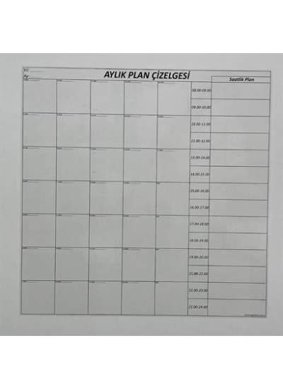 BUFFER® Aylık Planlayıcı Manyetik Duvar Stickerı Takvim Plan Çizelgesi