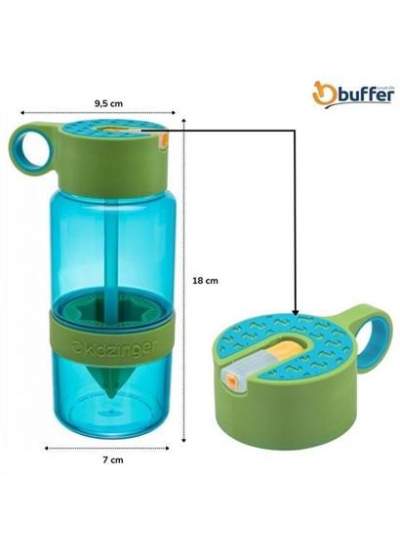 BUFFER® Narenciye Limon Sıkmalı Pratik Detoks Toksin Atıcı Su Matarası Spor Şişesi