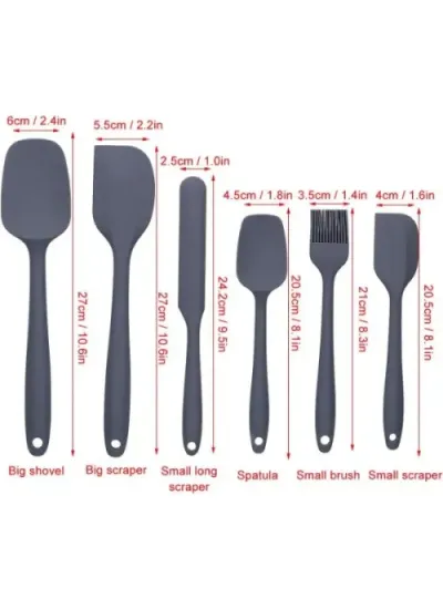 CLZ192 Silikon Spatula Ve Fırça Seti