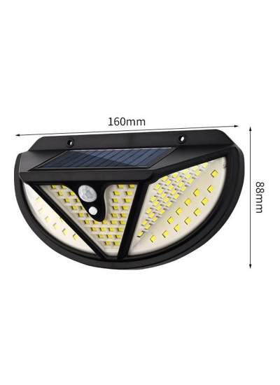 CLZ192 MX-118 118 SMD LEDLİ HAREKET SENSÖRLÜ ÜÇ MODLU SOLAR DUVAR LAMBASI (4172)