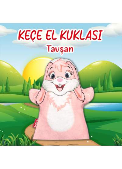 CLZ247  Tavşan Evcil Hayvanlar Keçe El Kukla