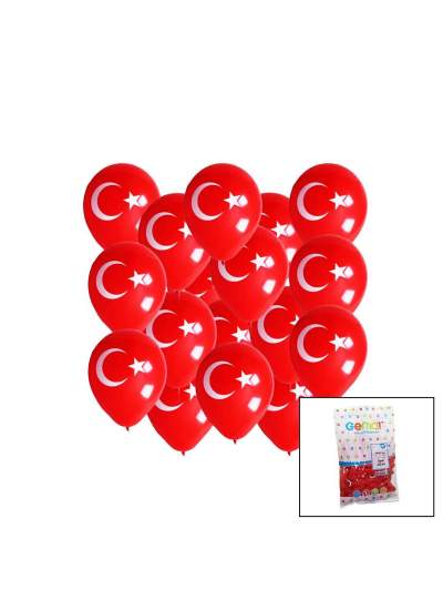 CLZ192 BAYRAKLI BALON  10 İNÇ - 26CM - 100PCS (4172)