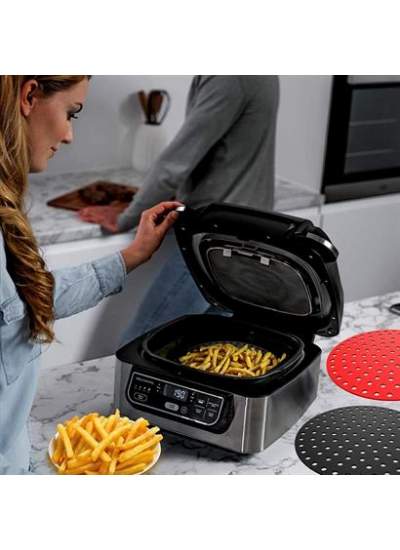 BUFFER® Renkli Isıya Dayanıklı Yıkanılabilir Silikon Fırın Ve Airfryer Yuvarlak Pişirme Matı 23 Cm