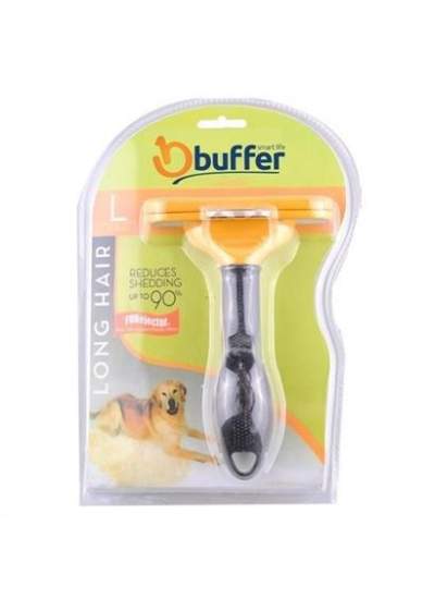 BUFFER® 23 KG Üzeri Uzun Tüylü Köpekler İçin Tüy Toplayıcı Ergonomik Tarak