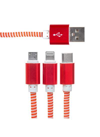 CLZ192 MICRO USB/TYPE-C/LIGHTNING 2.1A METAL 1.2 METRE ŞARJ VE DATA KABLOSU (4172)