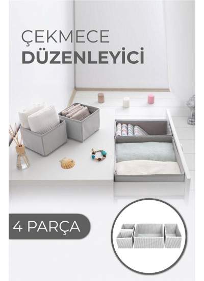 CLZ192 Çekmece Düzenleme Kutu Seti Organizer 4lü Set (4172)