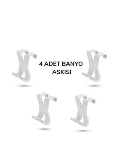 BUFFER® Hang it Pratik Kolay Taşımabilir Havlupan 2 Kancalı Banyo Askısı