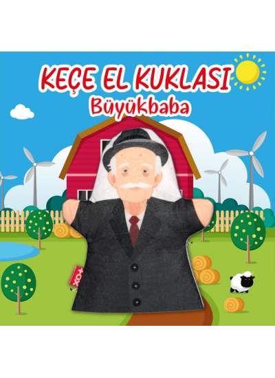 CLZ247  Büyükbaba Aile Bireyleri Keçe El Kukla