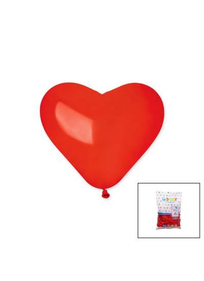 CLZ192 KIRMIZI KALP BALON 10 İNÇ - 25CM - 100PCS (4172)