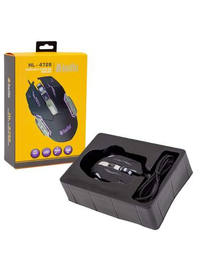 CLZ192 HELLO HL-4728 KABLOLU OYUNCU GAMING MOUSE (4172)