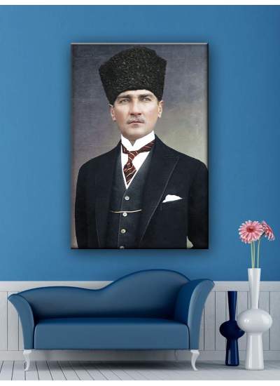 CLZ104 Led Işıklı Atatürk (Ofis, İşyeri,Salon)  (70 x 50) cm