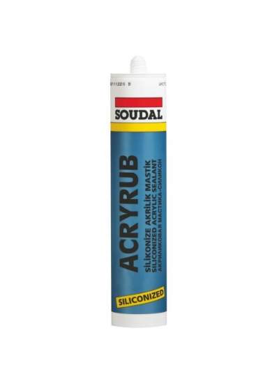 CLZ202 Soudal Acryrub Silikonize Mastik 310 ml Beyaz