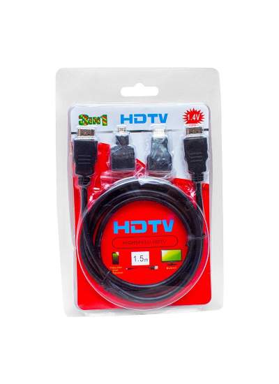 CLZ192 HDMI KABLO 1.5 METRE 3LÜ SET  (MICRO HDMI HDMI*MİNİ HDMI HDMI) (4172)