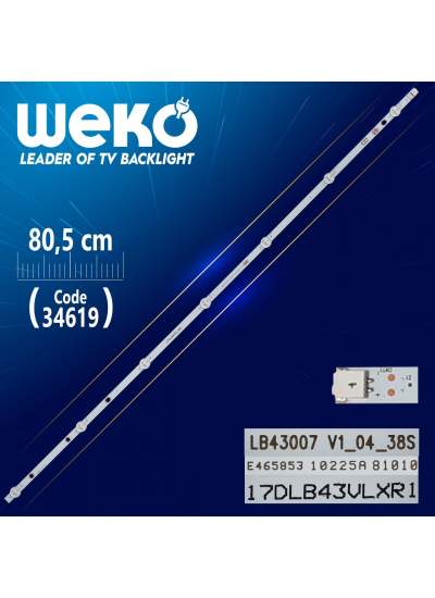 CLZ192 17DLB43VLXR1 -B- LB43007 V1_04_38S - 80.5 CM 7 LEDLİ - (WK-403) (4172)