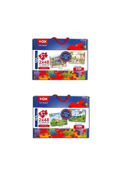 CLZ247 4 Set - 96 Parça  Origami ve Oyun Parkı 5+ Keçe Yapboz - 5 Yaş Puzzle