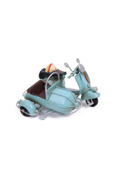 CLZ192 Dekoratif Metal Scooter Sepetli