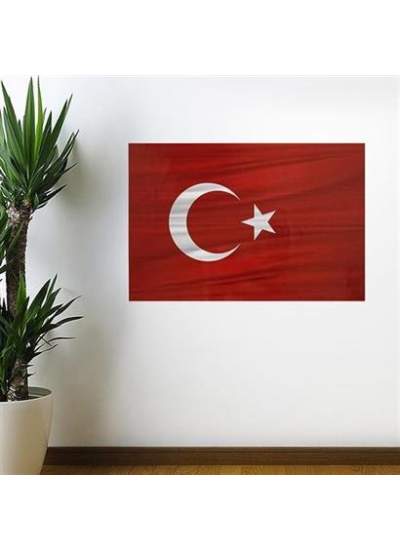 BUFFER® Dalgalanma Efektli Manyetik Duvar Stickerı Türk Bayrağı 71 x 47cm