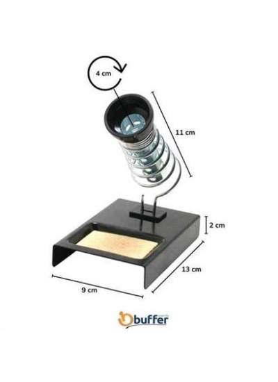 BUFFER® Metal Temizleme Keçeli Süngerli Lehim Altlığı Kalem Havya Sehpası Standı