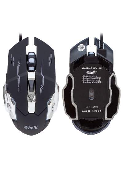 CLZ192 HELLO HL-4728 KABLOLU OYUNCU GAMING MOUSE (4172)