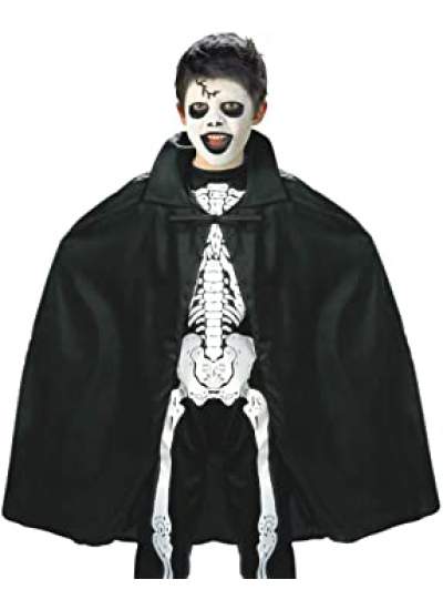 Siyah Renk Yakalı Halloween Pelerini 90 cm (CLZ)