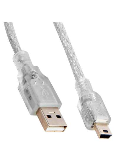 CLZ192 USB 2.0 5 METRE ŞEFFAF USB AM MİNİ 5 PİN KABLO (4172)