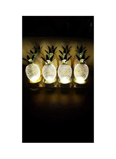 CLZ846 Hediyelik Led Ananas Metal 3 Adet