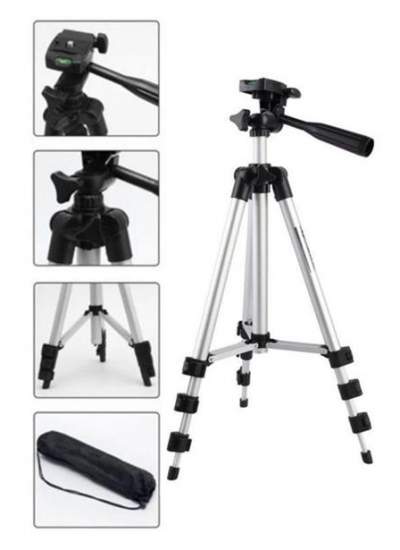 BUFFER® 360 Derece Ayarlanabilir Katlanabilir Profesyonel Çekime Uygun 65 cm Ayaklı Tripod