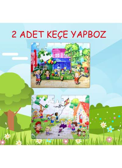 CLZ247  Oyun Parkı 5+ Keçe Yapboz - 5 Yaş Puzzle