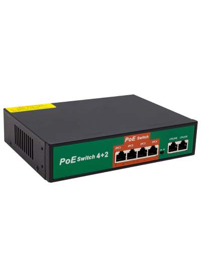 CLZ192 72W 10/100 MBPS 4+2 PORT POE ETHERNET SWITCH (4172)