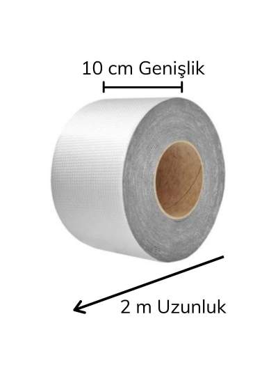 CLZ192 2 Mt Yüksek Sıcaklık Dayanan Su Geçirmez Çatı Duvar Çatlak Onarıcı Yapışkan Bant Folyo 10 Cm (4172)