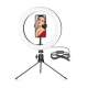 BUFFER® 10inç 26cm Youtube Instagram Tiktok Selfie  Stüdyo Video Fotoğraf Ring Light  Tripod Led Hal