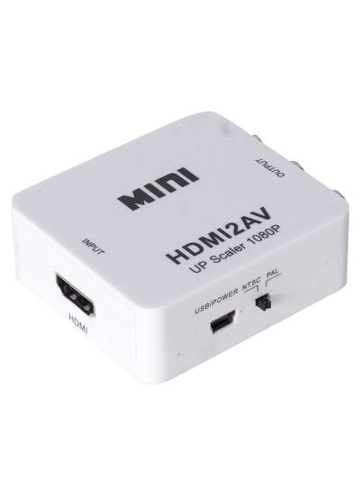 CLZ192 HDMI TO RCA ÇEVİRİCİ CONVERTER MİNİ MODEL PLASTİK KASA 1920X1080 (4172)