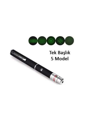 CLZ192 Yeşil Lazer Pointer 5000 mW 15 Km Etkili (Tek Başlık 5 Model) (4172)