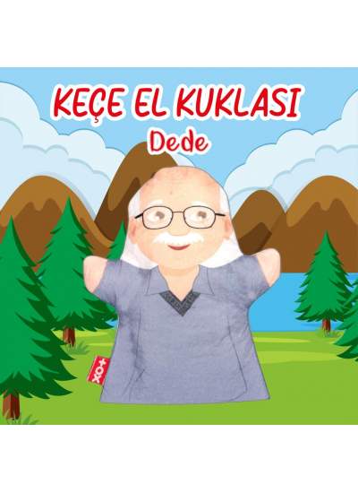 CLZ247  Dede Aile Bireyleri Keçe El Kukla