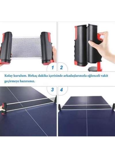 BUFFER® Teleskopik Taşınabilir Kaymaz Ping Pong Masa Tenisi Filesi Aparatı