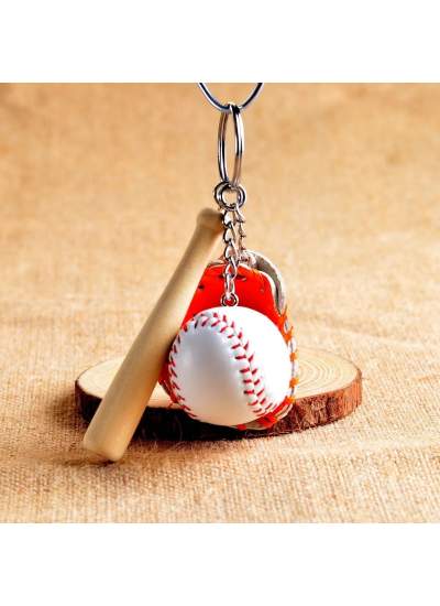 CLZ192 Gerçekçi Beyzbol Tasarımlı Şık Anahtarlık Kolye Çanta Süsü Baseball Keychain (4172)