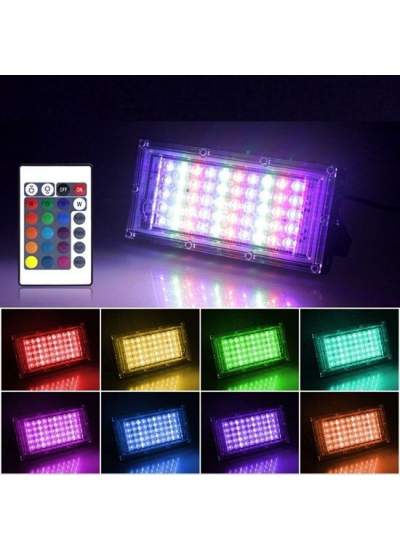 CLZ192 Kumandalı Led Işık Dış Cephe Aydınlatması Çok Renkli RGB Led Panel Işık PartiLed Aydınlatma (4172)