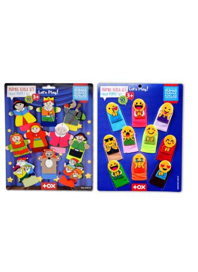 CLZ247 2 Set - 20 Parça  Emojiler ve Masal Kahramanları Parmak Kukla