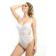 CLZ946 Beyaz Dantelli Bodysuit