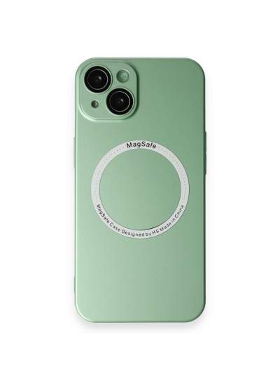 CLZ942 İphone 14 Kılıf Jack Magneticsafe Lens Silikon - Ürün Rengi : Yeşil