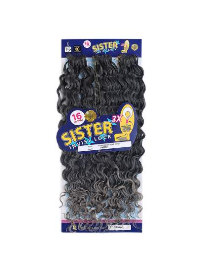 CLZ201 Sister Afro Dalgası Saç / Siyah Gri Ombreli T1B/Grey