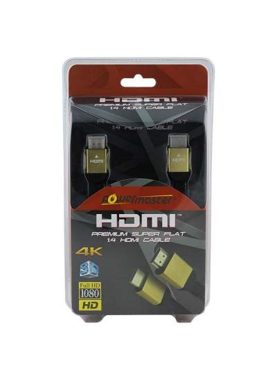 CLZ192 1.5 METRE 3D 4K UYUMLU 1.4 V GOLD YASSI ÖRGÜLÜ HDMI KABLO (4172)