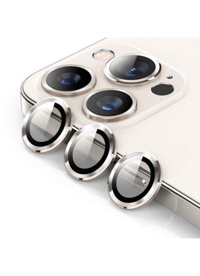 CLZ942 Urr İphone 14 Pro Titanium Alloy Kamera Lens Koruyucu - Ürün Rengi : Derin Mor