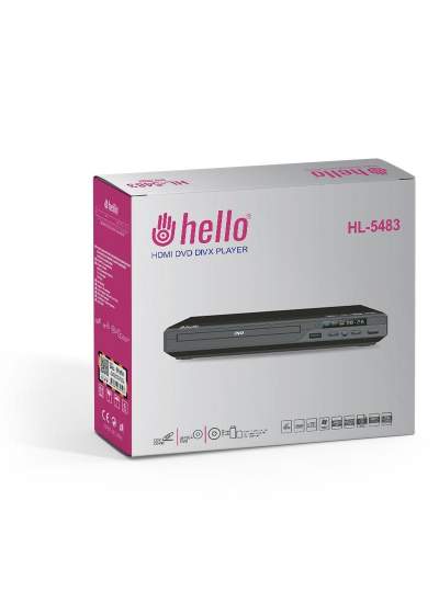 CLZ192 HELLO HL-5483 USB-HDMI DVD/DIVX KUMANDALI HD DVD PLAYER (4172)