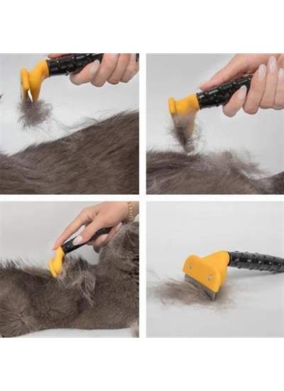 BUFFER® Fubminator Kedi Köpek Tüy Toplama Tarağı  Kaşıma Aparatı 4,5 Cm