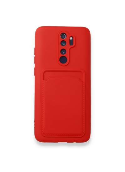 CLZ942 Xiaomi Redmi Note 8 Pro Kılıf Kelvin Kartvizitli Silikon - Ürün Rengi : Bordo