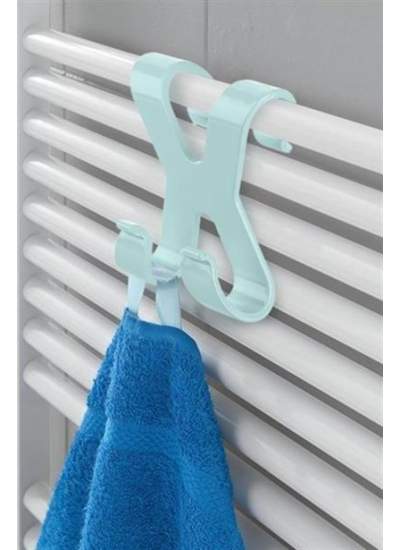 BUFFER® Hang it Pratik Kolay Taşımabilir Havlupan 2 Kancalı Banyo Askısı