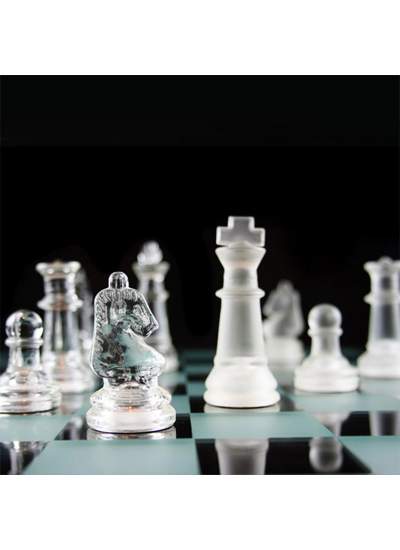 CLZ192 Glass Chess Cam Satranç Takımı (20 Cm X 20 Cm)